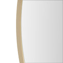 Espejo de pared redondo con marco de aluminio dorado de 80 cm