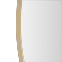 Espejo de pared redondo con marco de aluminio dorado de 80 cm