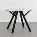 Mesa de comedor Elsa negra de 100cm