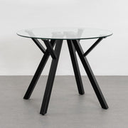 Mesa de comedor Elsa negra de 100cm