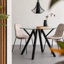 Mesa de comedor Elsa negra de 100cm