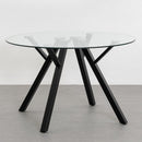 Mesa de comedor Elsa negra de 120cm