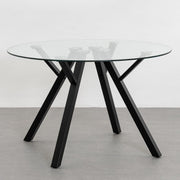 Mesa de jantar Elsa preta de 120cm