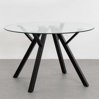 Mesa de comedor Elsa negra de 120cm