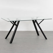 Mesa de jantar Elsa preta de 160cm