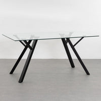 Mesa de comedor Elsa negra de 160cm