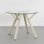 Mesa de comedor Elsa beige de 100cm
