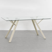 Mesa de comedor Elsa beige de 160cm