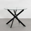 Mesa de comedor Neva negra de 100cm