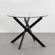 Mesa de jantar Neva preta de 100cm