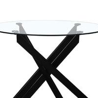 Mesa de comedor Neva negra de 100cm