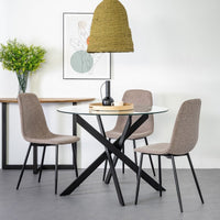 Mesa de comedor Neva negra de 100cm