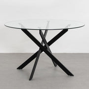 Mesa de jantar Neva preta de 120cm