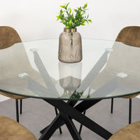 Mesa de comedor Neva negra de 120cm