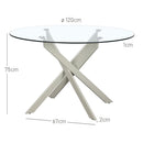 Mesa de comedor Neva beige de 120cm