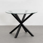 Mesa de jantar Xenia preta de 100cm