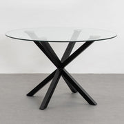 Mesa de jantar Xenia preta de 120cm