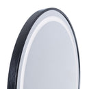 Espejo baño negro con luz led de 60 cm
