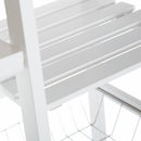 Pack de mesa barra y 2 taburetes de bar de MDF blanco y natural