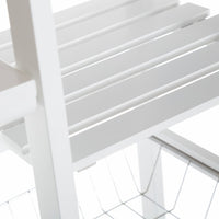 Pack de mesa barra y 2 taburetes de bar de MDF blanco y natural