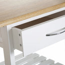 Pack de mesa barra y 2 taburetes de bar de MDF blanco y natural