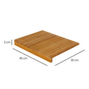 Tabla de cortar de bambú para banco de cocina de 45x35x5 cm