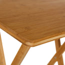 Mesa auxiliar plegable de bambú marrón de 49x37x65 cm