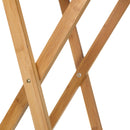 Mesa auxiliar plegable de bambú marrón de 49x37x65 cm
