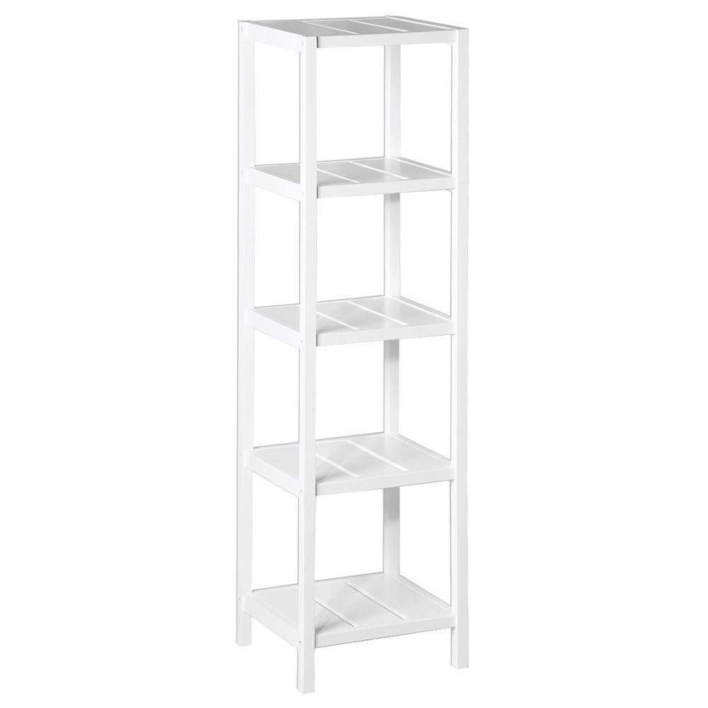 Estantería blanca con 5 baldas laminadas de 37x33x140 cm