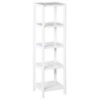 Estantería blanca con 5 baldas laminadas de 37x33x140 cm