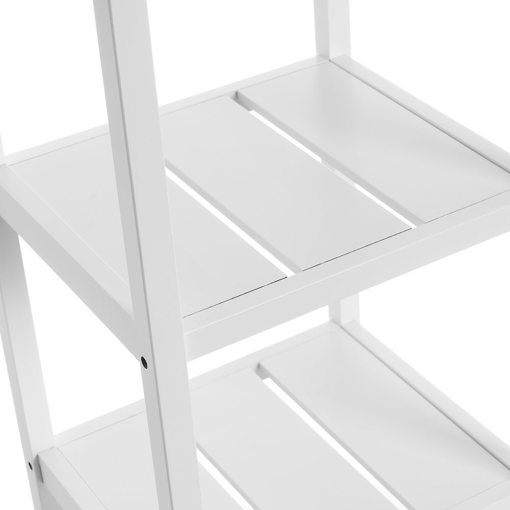 Estantería con 4 baldas laminadas de MDF blanca de 37x33x110 cm