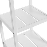 Estantería con 4 baldas laminadas de MDF blanca de 37x33x110 cm