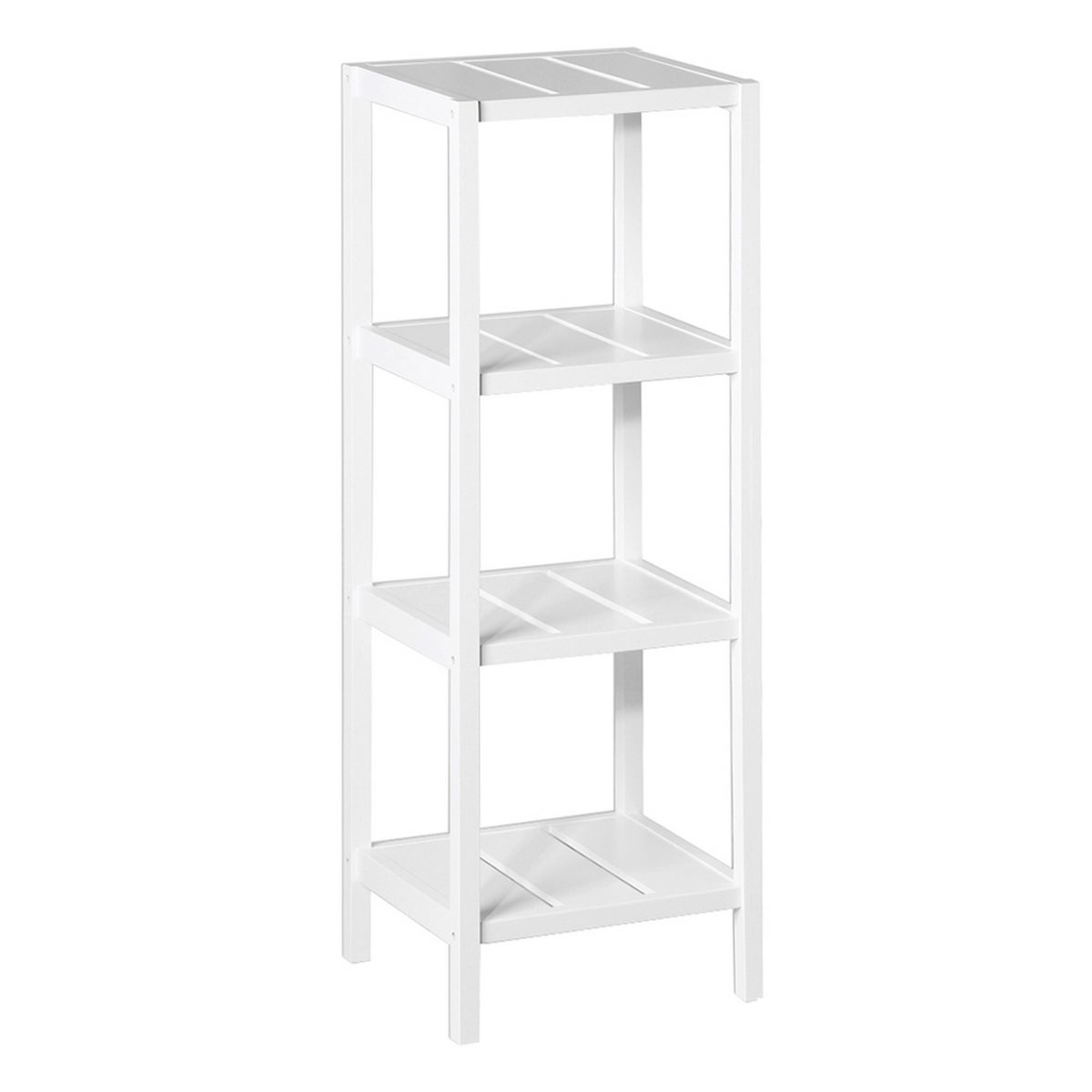 Estantería con 4 baldas laminadas de MDF blanca de 37x33x110 cm