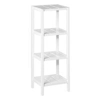Estantería con 4 baldas laminadas de MDF blanca de 37x33x110 cm