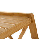 Estantería con 3 estantes laminados de bambú natural de 37x85 cm