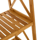 Estantería con 5 estantes laminados de bambú natural de 37x153 cm