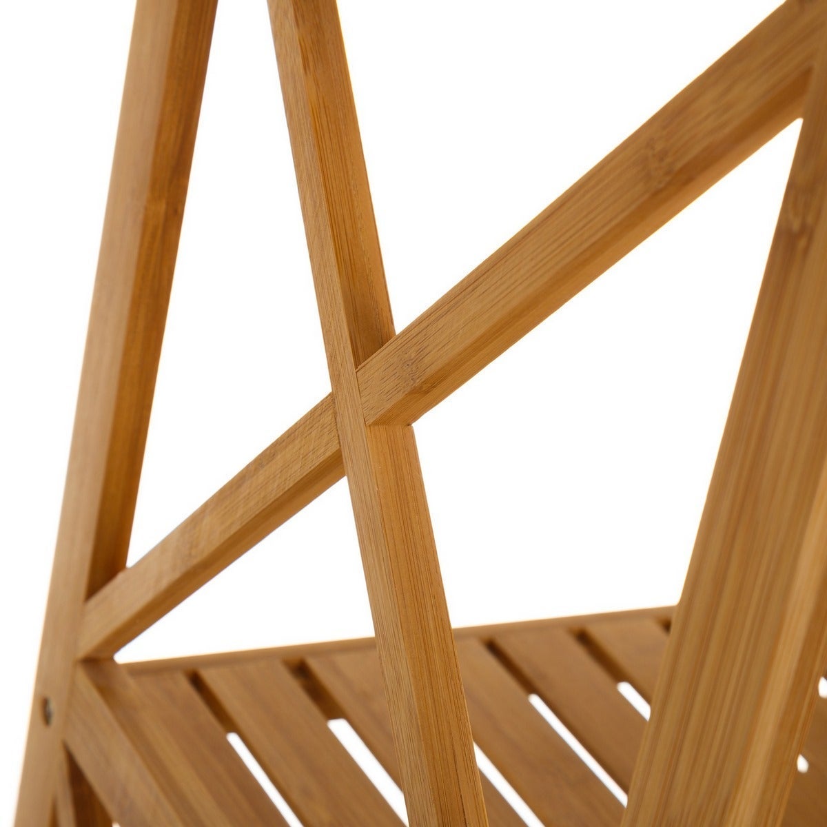 Estantería con 5 estantes laminados de bambú natural de 37x153 cm