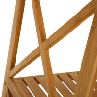 Estantería con 5 estantes laminados de bambú natural de 37x153 cm