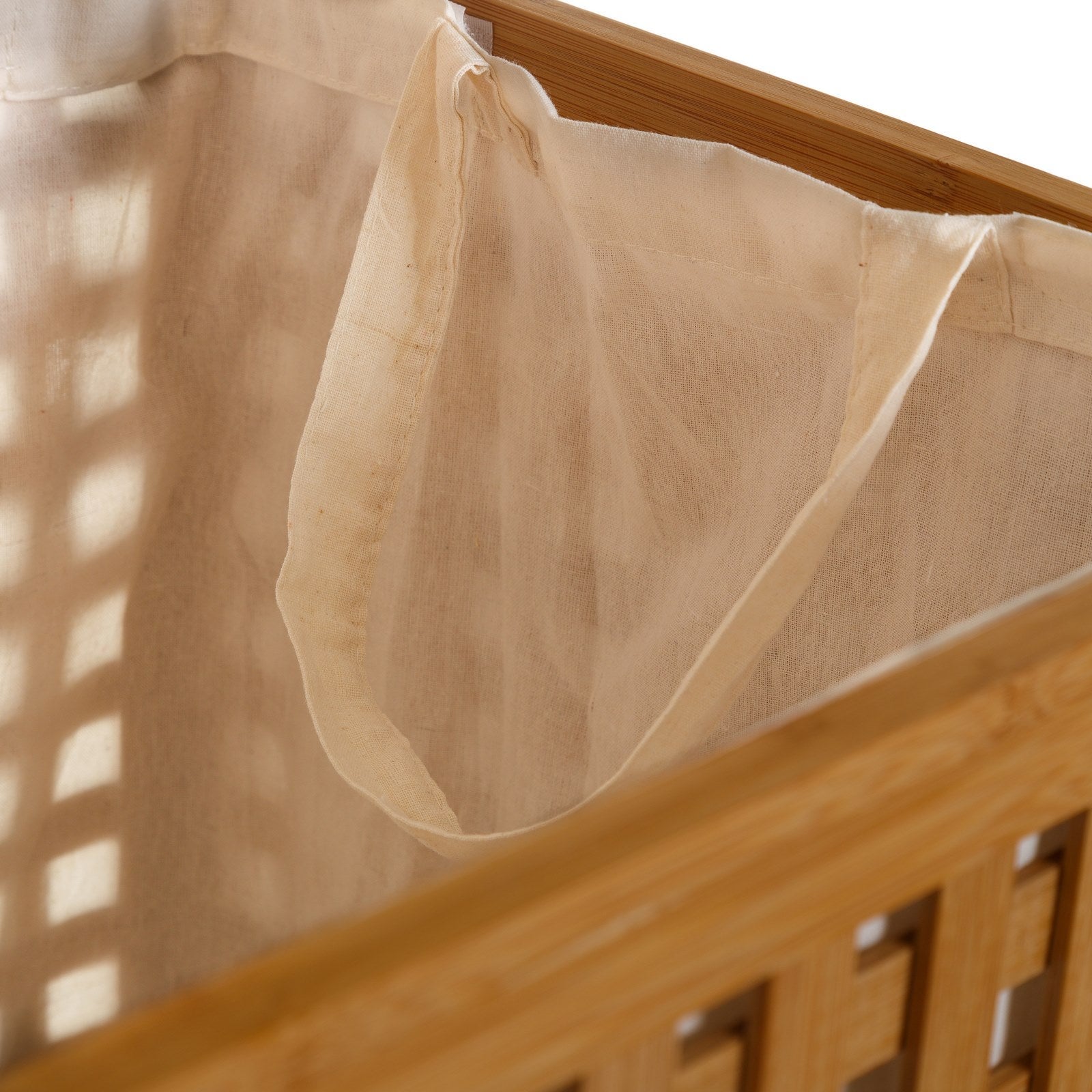 Cesto de Ropa nórdico marrón de bambíº para Cuarto de baí±o Basic -