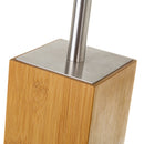 Escobilla de baño marrón de bambú de 10x10x23 cm