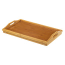 Bandeja de bambú marrón con patas plegables 66x30x21 cm