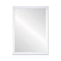 Espejo de pared rectangular blanco de plástico de 76x56 cm
