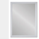 Espejo de pared rectangular blanco de plástico de 76x56 cm