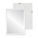 Espejo de pared rectangular blanco de plástico de 76x56 cm