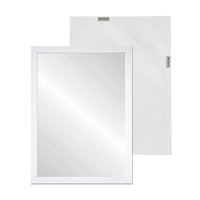 Espejo de pared rectangular blanco de plástico de 76x56 cm