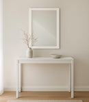 Espejo de pared rectangular blanco de plástico de 76x56 cm