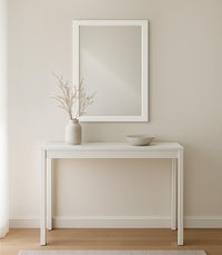 Espejo de pared rectangular blanco de plástico de 76x56 cm