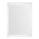Espejo de pared con marco blanco con vetas de madera de 76x56 cm