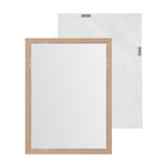 Espejo de pared rectangular con marco color roble de 76x56 cm