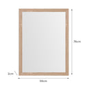 Espejo de pared natural de madera MDF de 56x76 cm